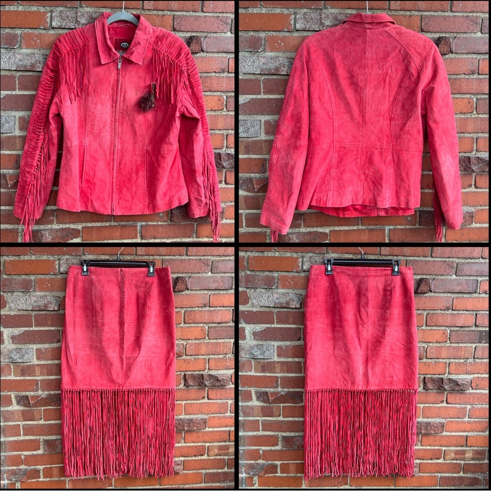 Marc Mattis Vintage Suede Fringe Jacket/Skirt Set